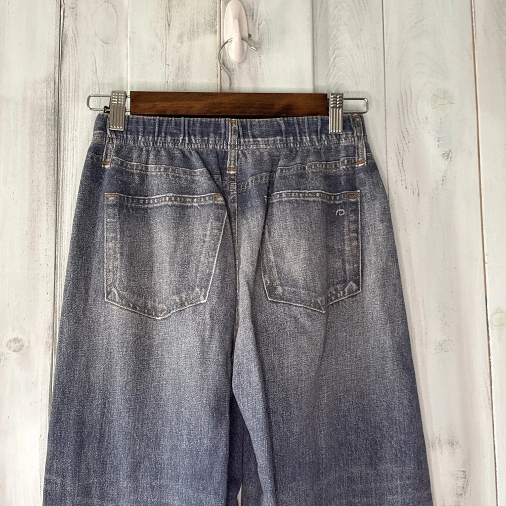Rag & Bone Miramar Sweatpant Wide‎ Leg Jeans XS Faux Denim w Side Seam Pockets